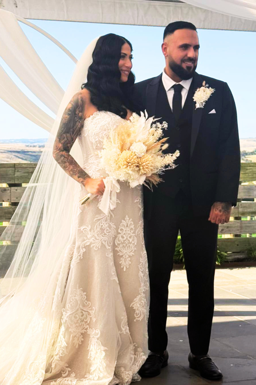Elegant dried wedding flowers for a Melbourne wedding